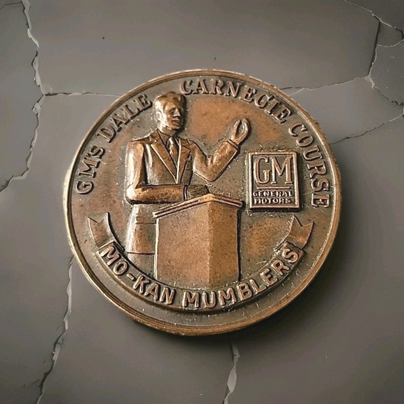 VTG 1951 General Motors GMS Dale Carnegie Course Medal Mo-Kan Mumblers Rare! EUC